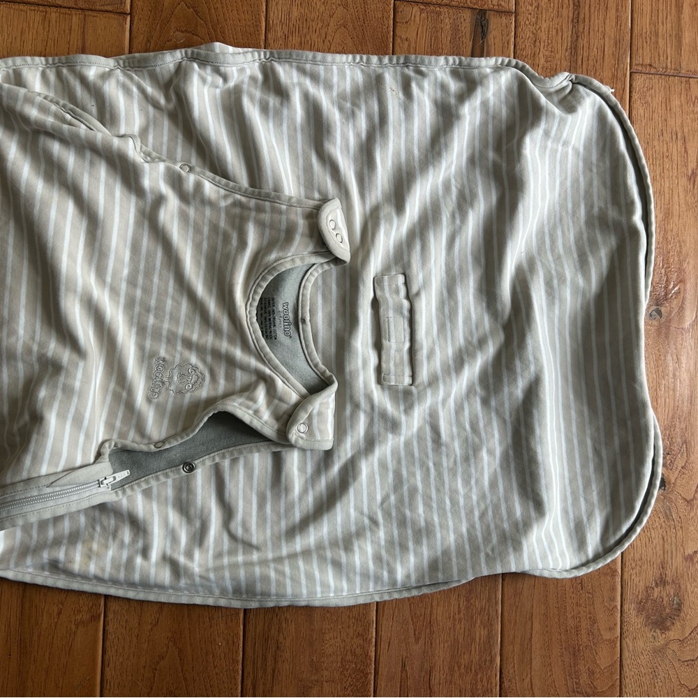 Gray Striped Kids wool Sleep Sack